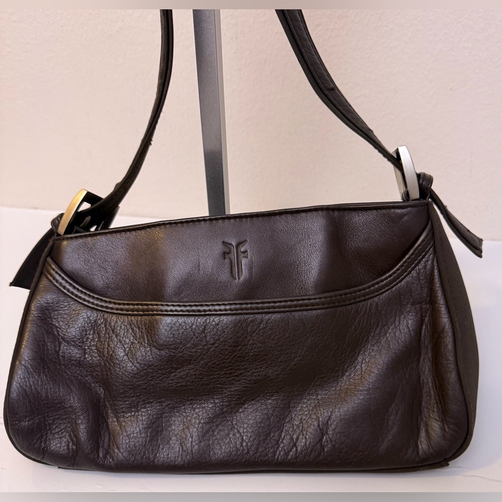 Frye‎ Brown leather & Nylon Crossbody  bag